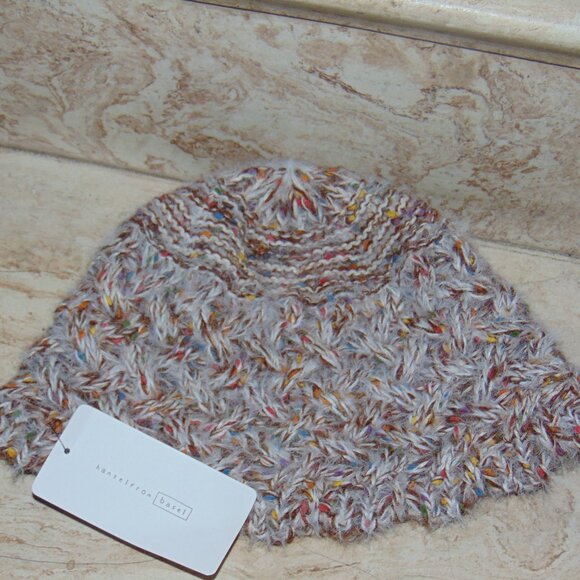 RARE Hansel From Basel Bucket Hat Crochet Multicolored Fuzzy Knit Winter Cabin - Picture 8 of 8